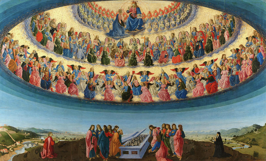 Assumption Of The Virgin Painting - The Assumption Of The Virgin, 1476 by Francesco Botticini Assumption Of The Virgin Painting - The Assumption Of The Virgin, 1476 by Francesco Botticini
