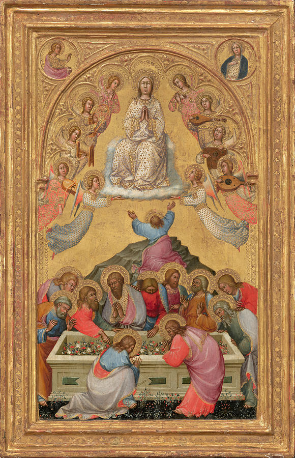 The Assumption Of The Virgin With Busts Of The Archangel Gabriel And ...