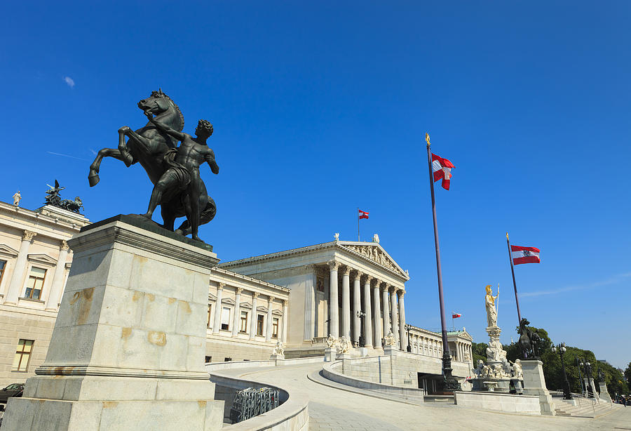 The Austrian Parliament Building Photograph by Syolacan