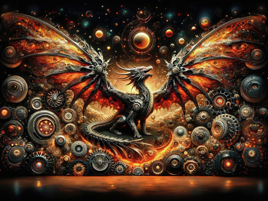 The Automaton Dragon Digital Art by Bill And Linda Tiepelman