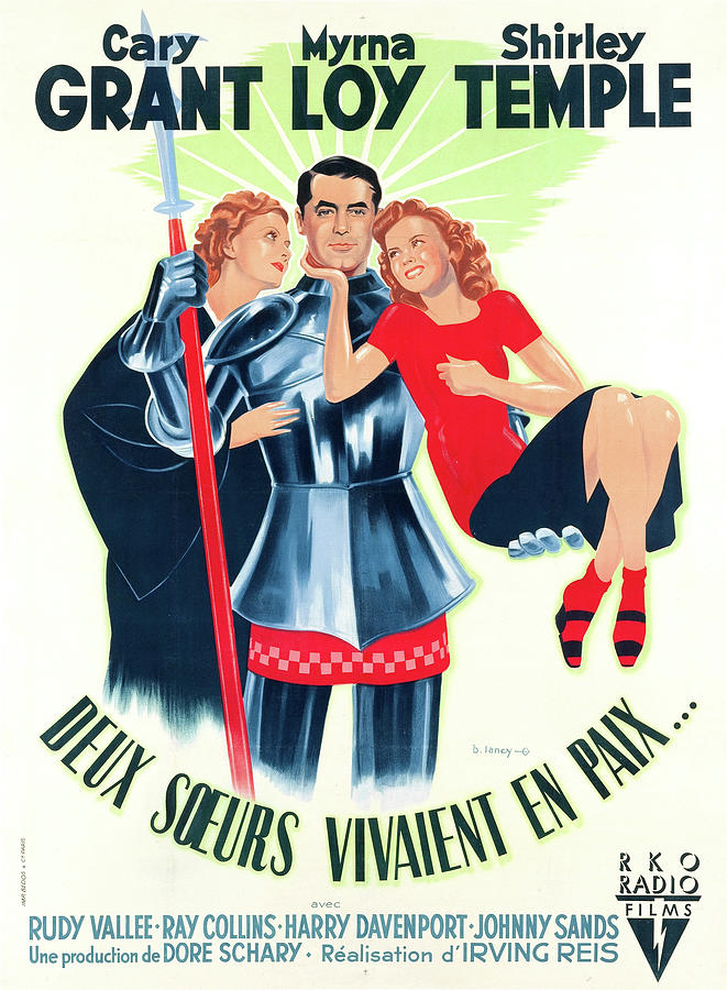 Cary Grant Mixed Media - The Bachelor and the Bobby Soxer, 1947 - art by Bernard Lancy by Movie World Posters