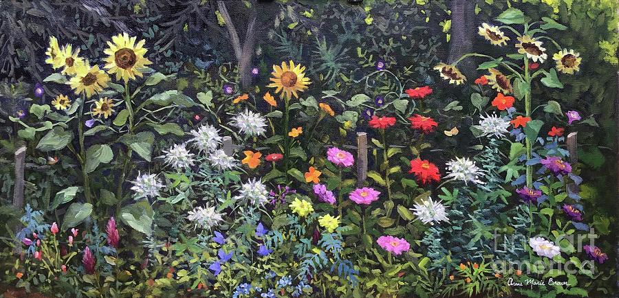 The Backyard Garden Painting by Anne Marie Brown