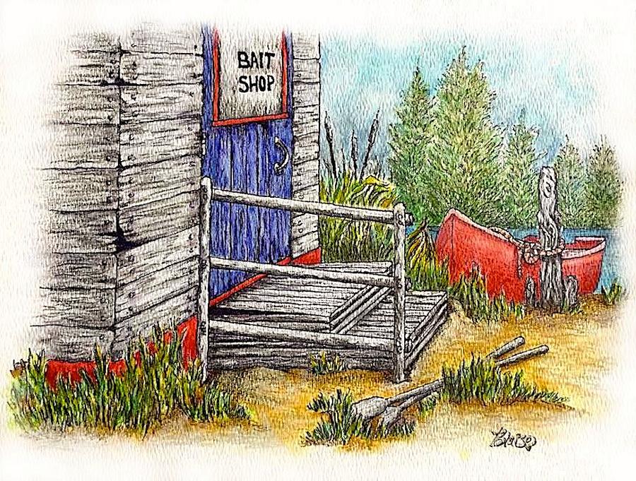 The Bait Shop Mixed Media by Yvonne Blasy