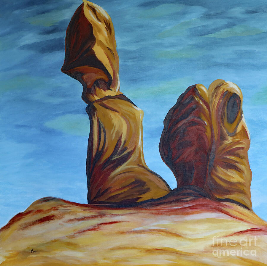 The Balanced Rock Painting by Christiane Schulze Art And Photography