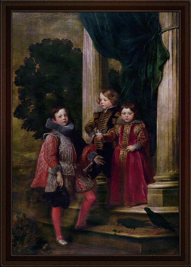 The Balbi Children by Anthony van Dyck Old Masters Prints Painting by Rolando Burbon