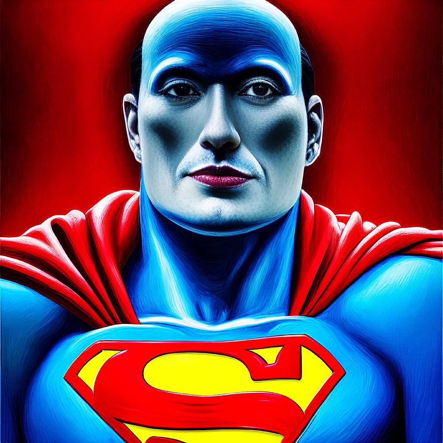 The Balding Superman Digital Art by Bob Smerecki - Pixels