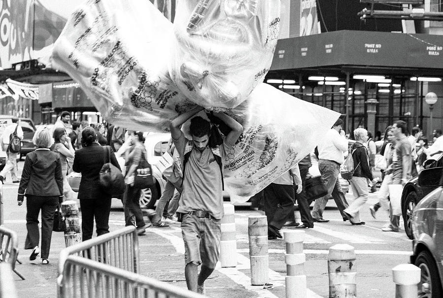 The Balloon Man, Times Square, Manhattan Photograph by Eugene Nikiforov
