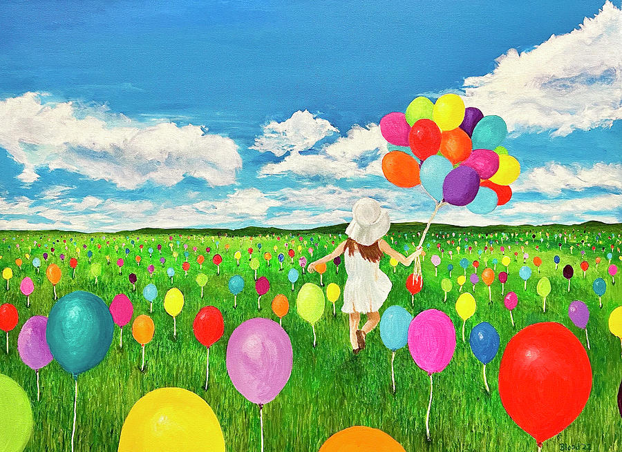 The Balloon Picker Painting by Thomas Blood