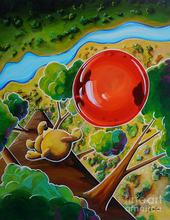 Up Movie Painting - The Balloon Ride by Cindy Thornton