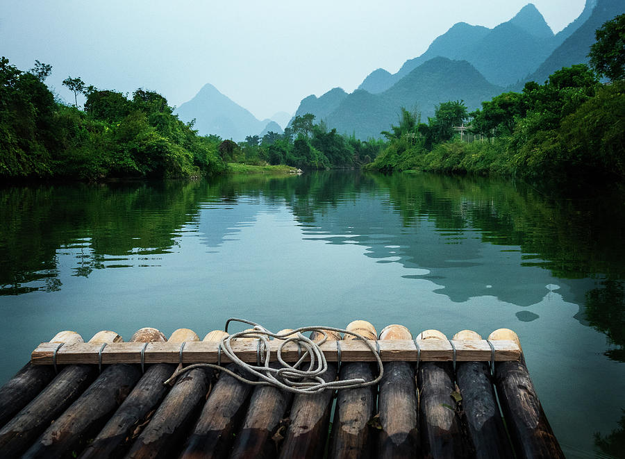 the Bamboo Raft Photograph by Roderick Stent - Fine Art America