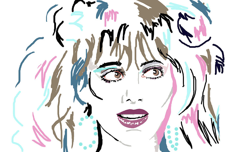 The Bangles Susanna Hoffs Art Manic Monday by Danette West Mixed Media ...