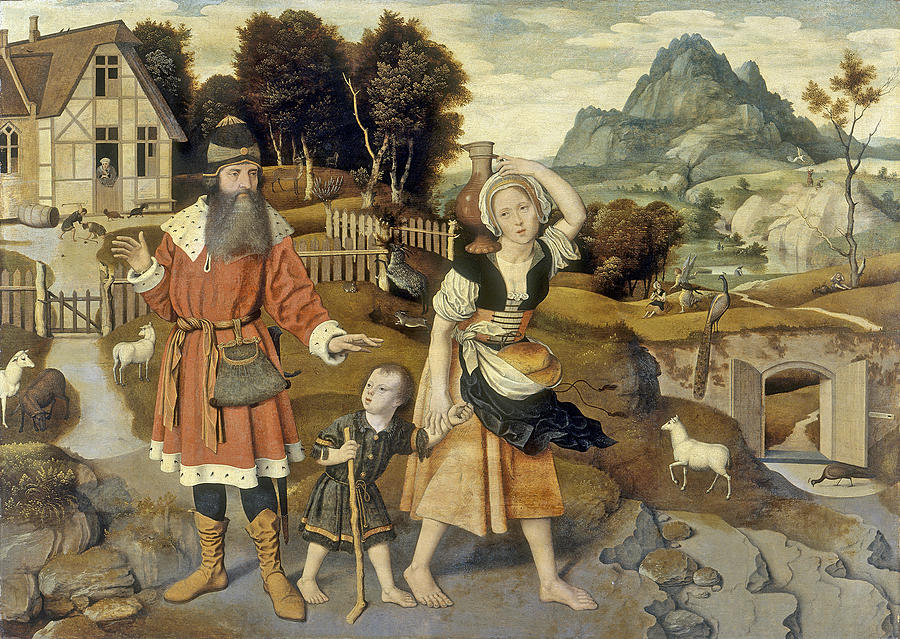 The Banishment of Hagar Painting by Jan Mostaert
