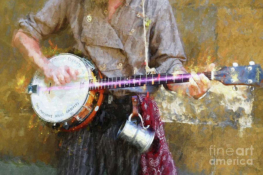 The Banjo Player - V3 Digital Art by Philip Preston