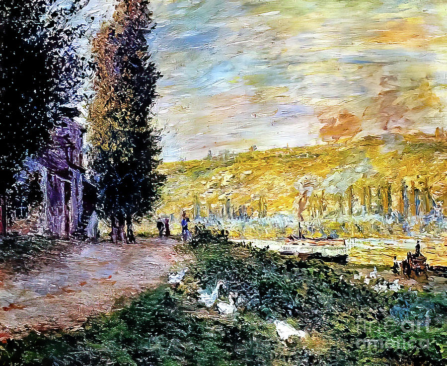 The Banks Of The Seine Lavacourt By Claude Monet 1878 Painting By ...