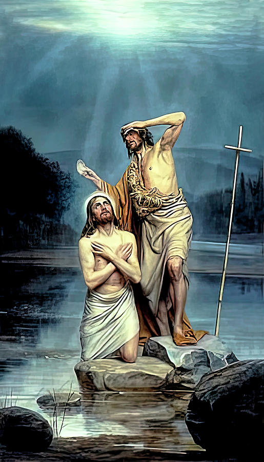 The Baptism of Jesus  Painting by Carl Bloch