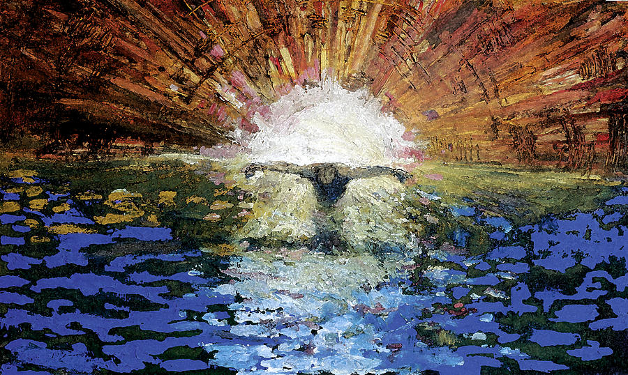 Jesus Christ Painting - The Baptism of the Christ IV by Daniel Bonnell