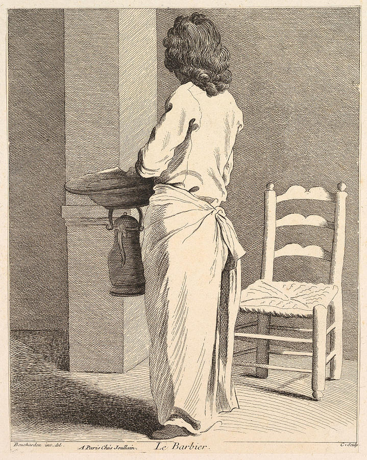 The Barber Drawing by Anne Claude de Caylus