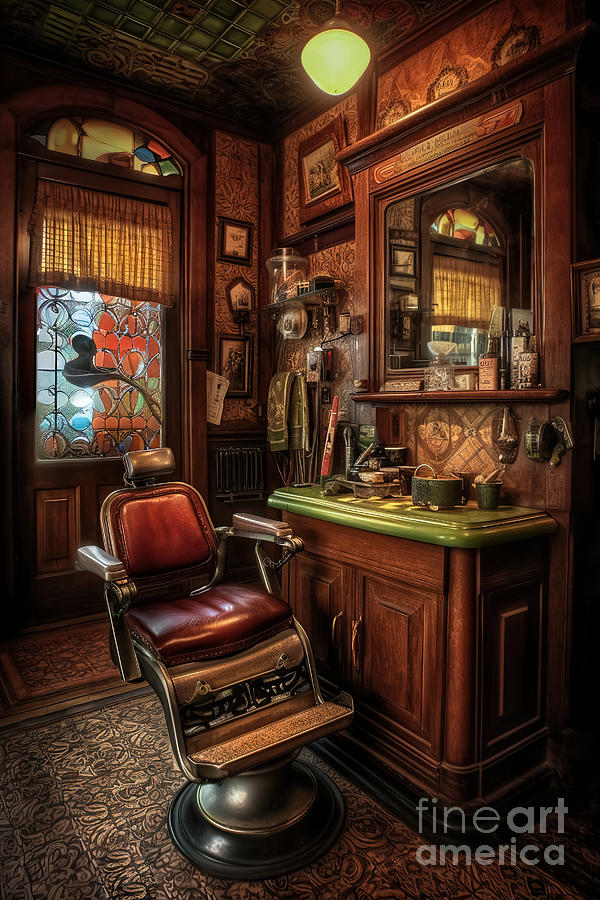 Vintage Barbershop Series 05 Digital Art by Carlos Diaz
