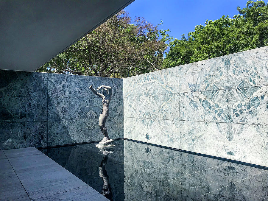 The Barcelona Pavilion and Alba Photograph by Christine Ley