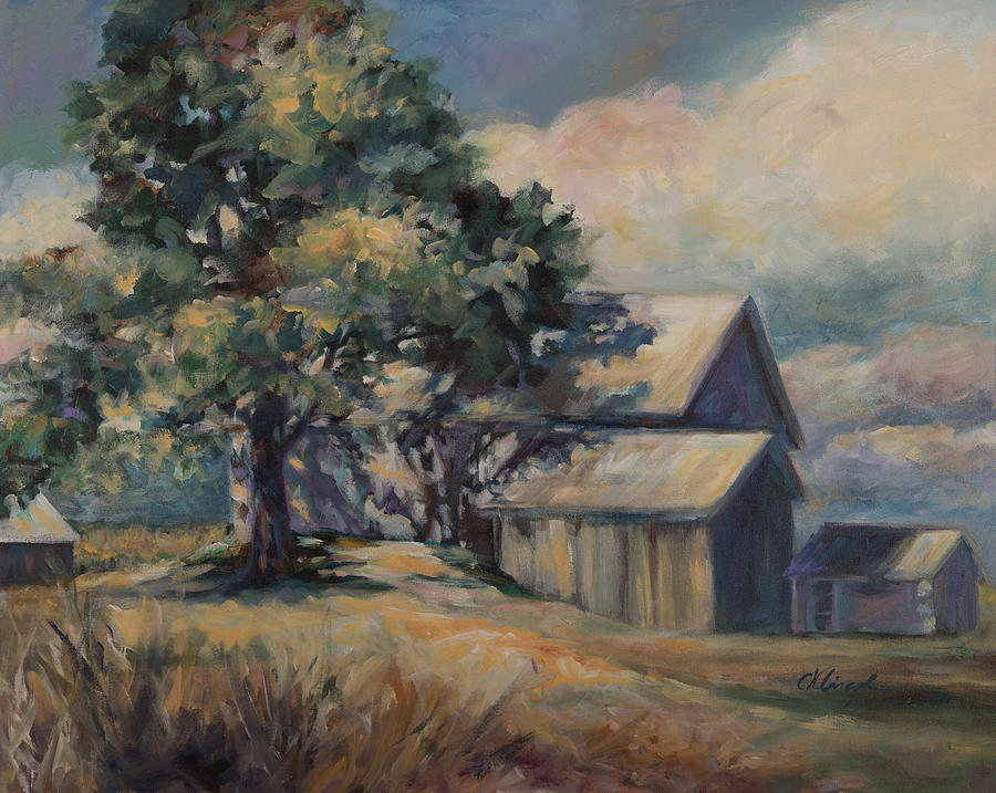 The Barn at the Corner Painting by Carol Klingel
