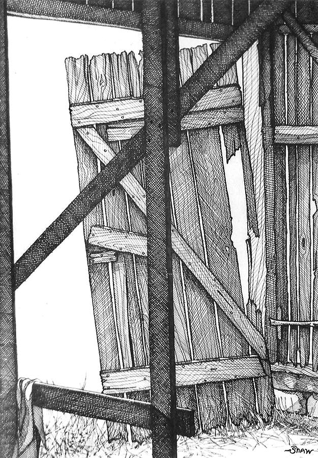 The Barn Door Drawing by Donald Shaw Fine Art America