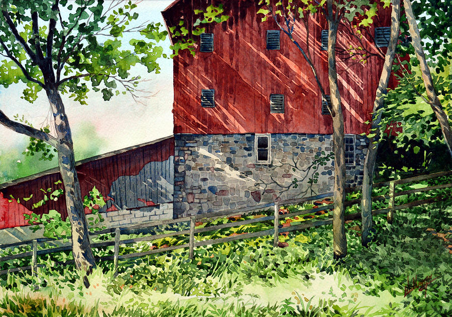 The Barn on Glissans Painting by Mick Williams