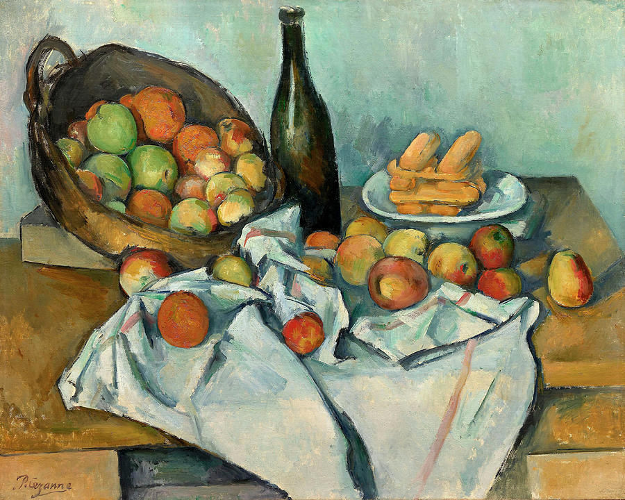 The Basket of Apples. Paul Cezanne, French, 1839-1906. Painting by Paul Cezanne