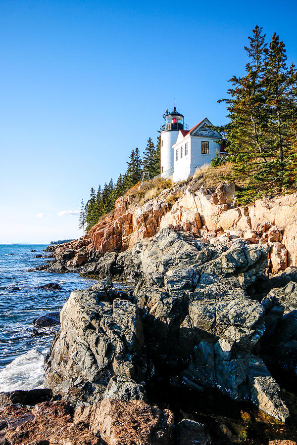 The Bass Harbor Head Lighthouse Photograph by Laura Ganz | Fine Art America