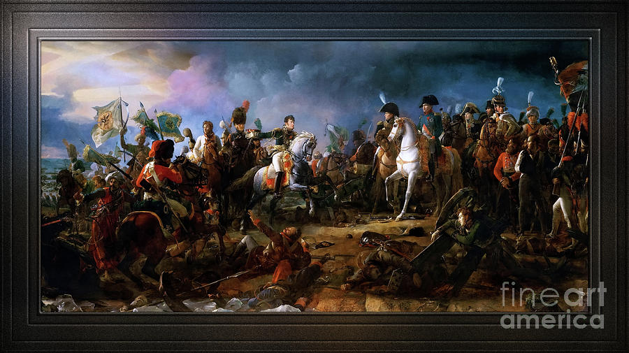 The Battle of Austerlitz by Francois Pascal Simon, Baron Gerard Fine Art Old Masters Reproduction Painting by Rolando Burbon