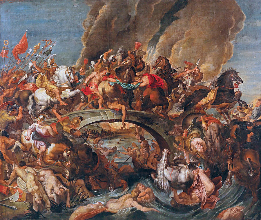 The Battle of the Amazons Painting by Studio of Peter Paul Rubens