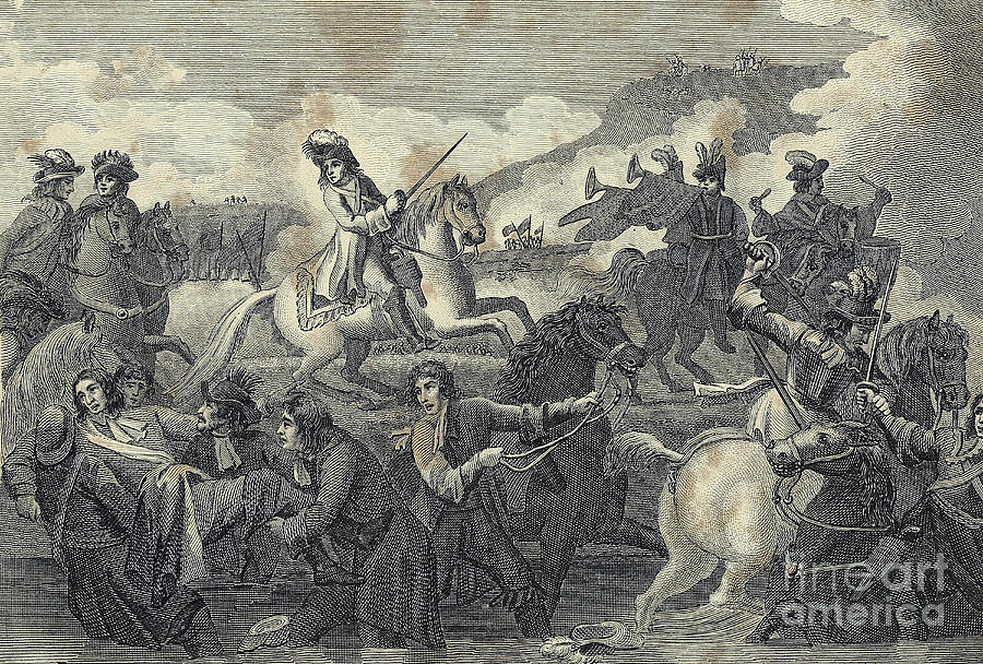 Vintage Drawing - The Battle of the Boyne z1 by Historic illustrations