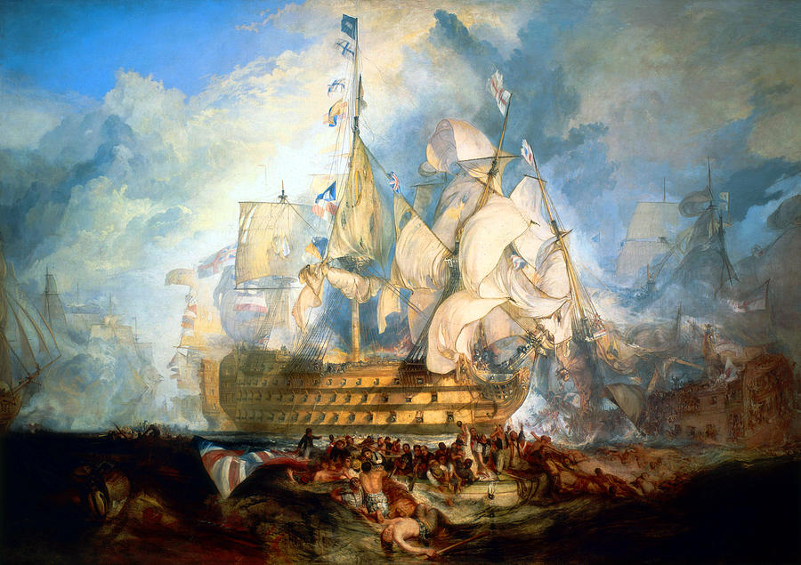 Vintage Painting - The Battle of Trafalgar by Long Shot
