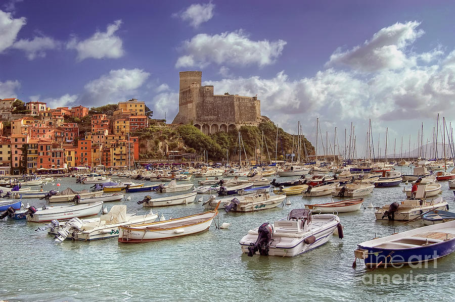 The Bay and the Castle - Lerici - Italy Photograph by Paolo Signorini
