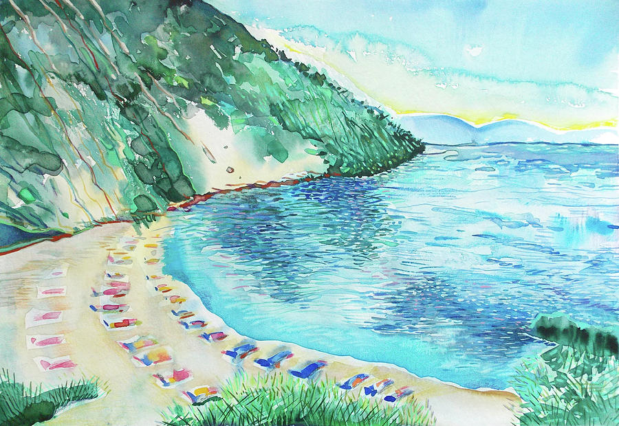 The bay Painting by Katya Atanasova