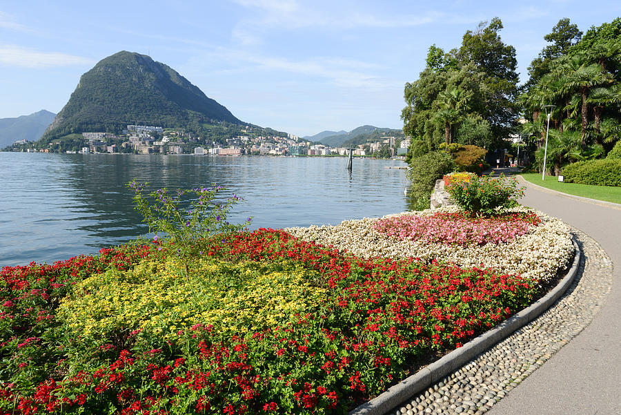 The bay of lake Lugano Photograph by Fotoember