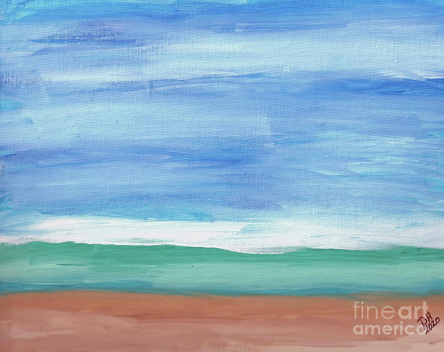 The Beach Abstract Painting by D Hackett
