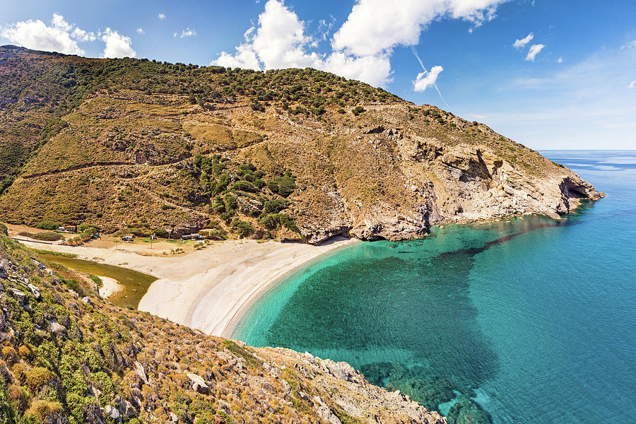 The beach Agios Dimitrios in Evia, Greece Photograph by Constantinos Iliopoulos