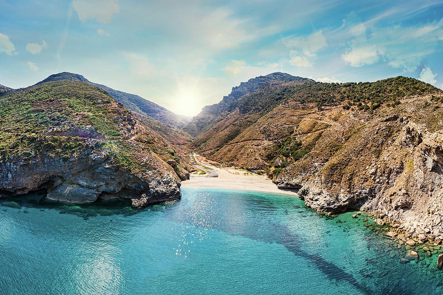 The beach agios dimitrios in Evia island, Greece Photograph by Constantinos Iliopoulos