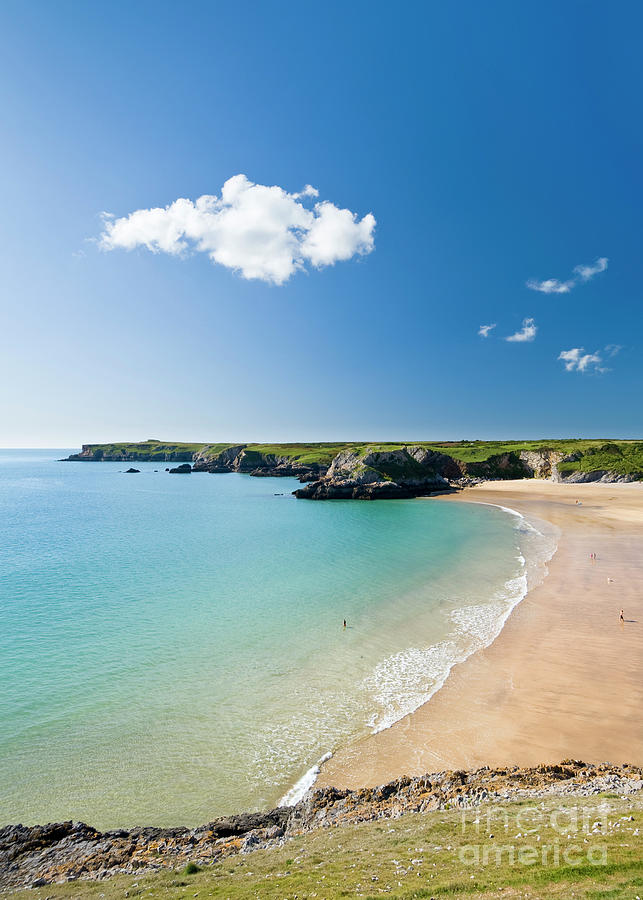 The beach at Broad Haven South, Pembrokeshire, South Wales Photograph ...