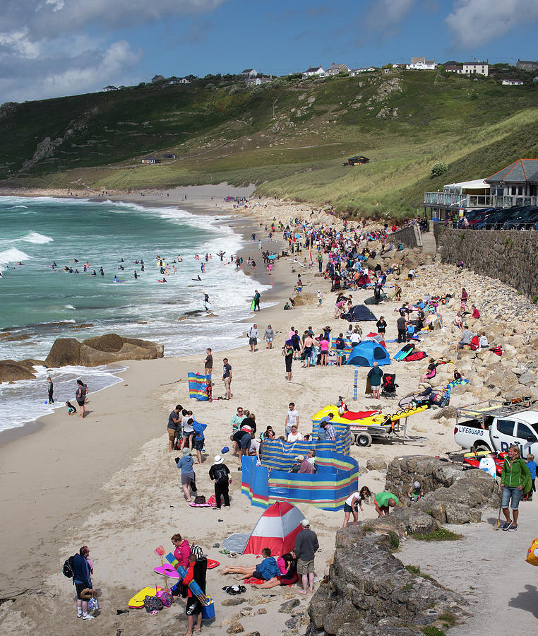 The beach at Sennen Cove, Cornwall Photograph by Tony Mills