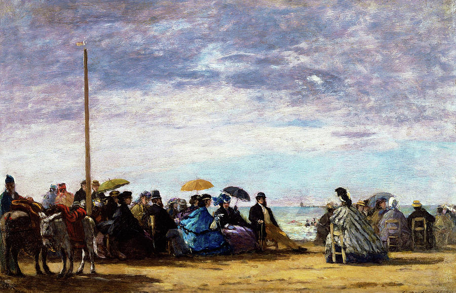 Eugene Louis Boudin Painting - The Beach - Digital Remastered Edition by Eugene Louis Boudin Eugene Louis Boudin Painting - The Beach - Digital Remastered Edition by Eugene Louis Boudin