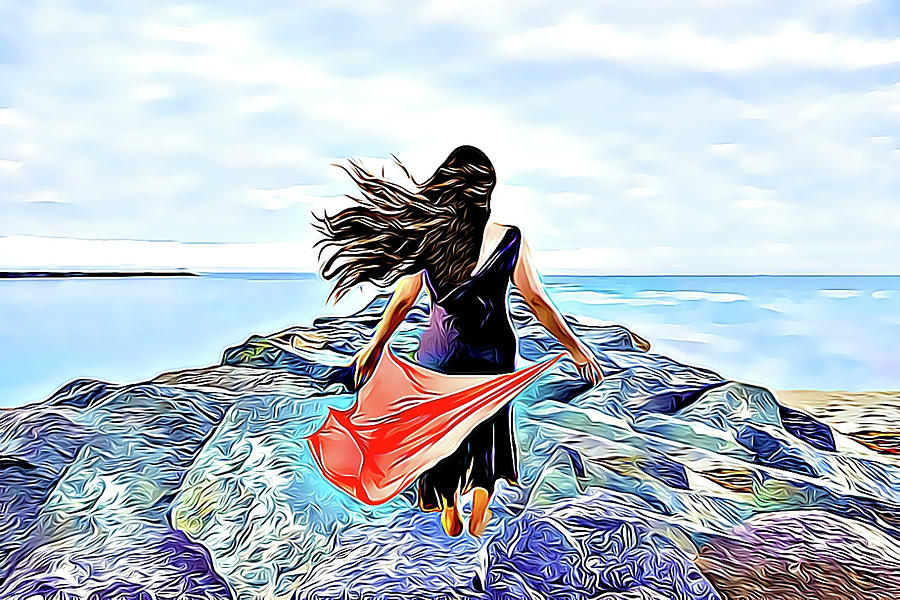 The Beach Digital Art by Kat Trevino
