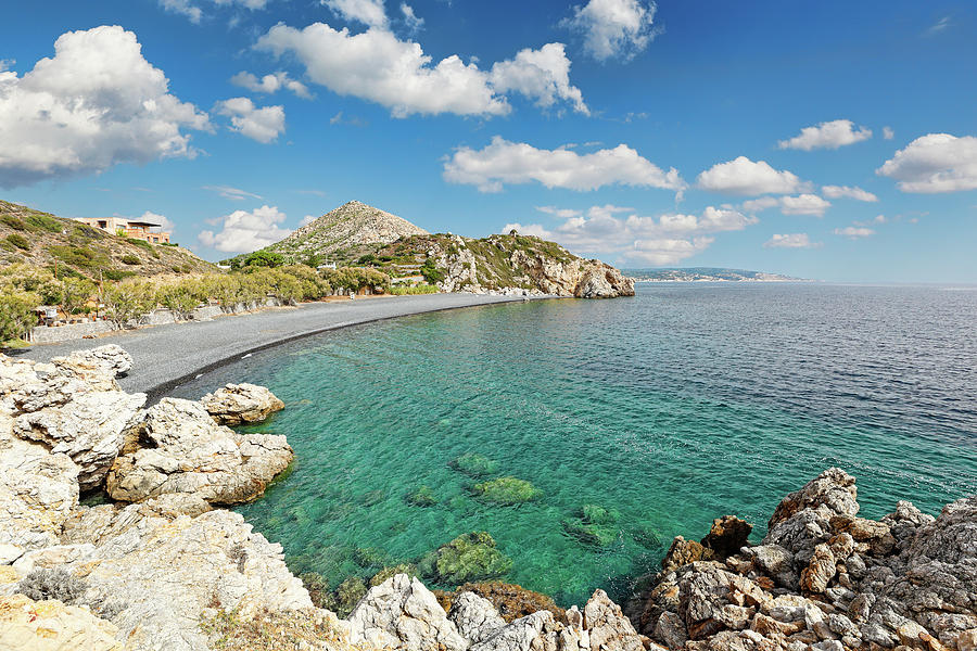 The beach Mavra Volia in Chios, Greece Photograph by Constantinos Iliopoulos