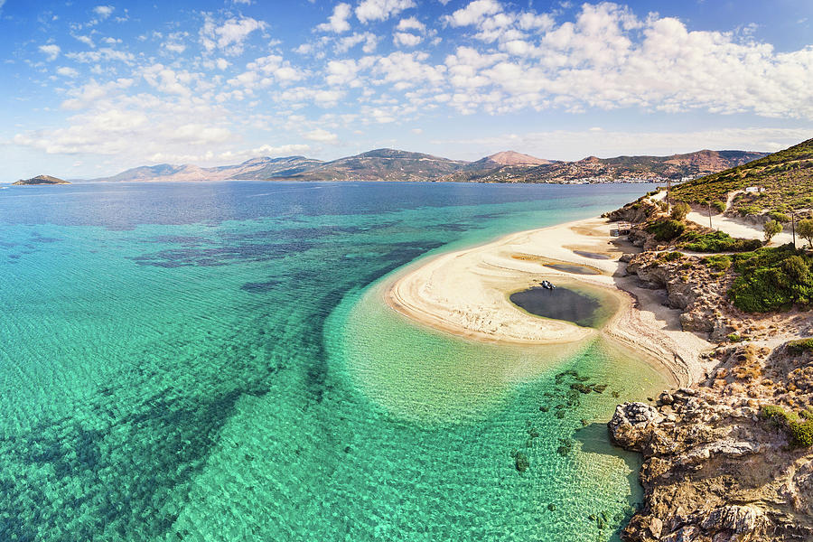 The beach Megali Ammos of Marmari in Evia, Greece Photograph by Constantinos Iliopoulos