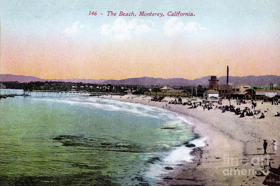 Beach Photograph - The Beach, Monterey, California Circa 1915 by Monterey County Historical Society