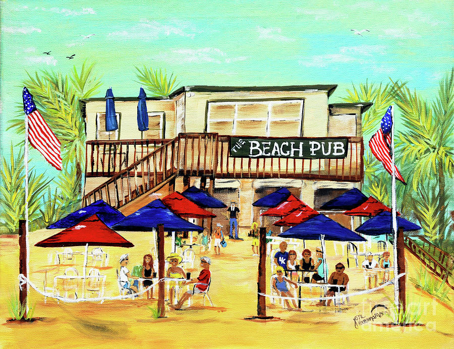 The Beach Pub Painting by Joni Hermansen - Fine Art America