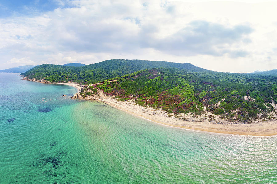 The beaches Elias and Agistros in Skiathos, Greece Photograph by Constantinos Iliopoulos