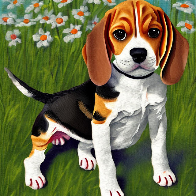 The Beagle's Charm Painting by Allen - Fine Art America