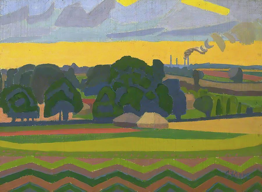 The Beanfield, Letchworth Painting by Eric Glaser