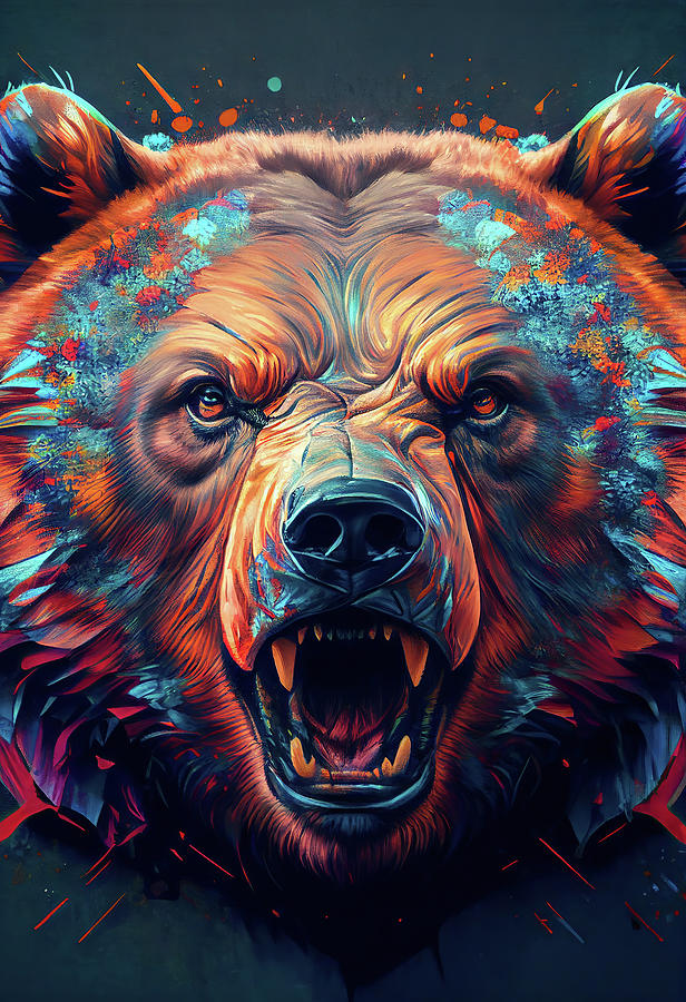 The Bear King 1 Digital Art by Thomas Demuth The Polygonist - Fine Art ...